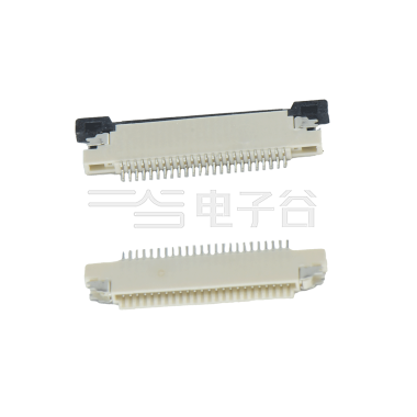 Pitch 0.50mm H1.2mm卧贴抽屉式上接 FPC 14pin 本色 LCP,94V-0 镀雾锡